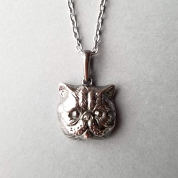 ぺちゃんこねこ・silver925製ペンダント（猫・ネコ・にゃんこ 