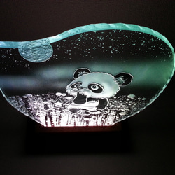 星際大戰/熊貓玻璃蝕刻板M尺寸/ LED支架套裝 第2張的照片