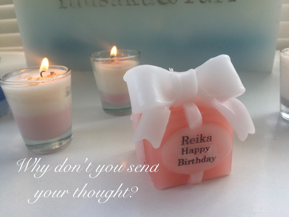Ribbon message candle 第1張的照片