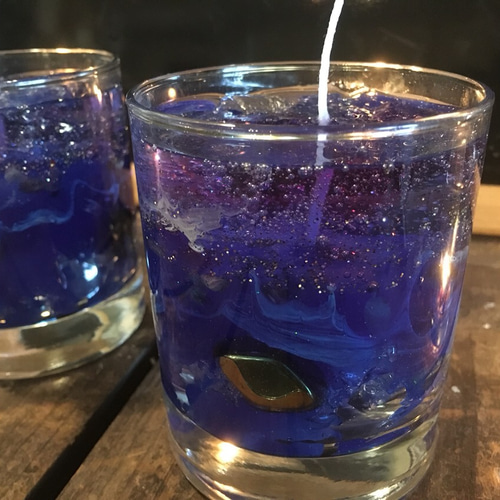 宇宙のパワーを閉じ込めたギャラクシーキャンドル キャンドル