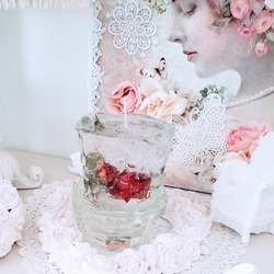 薔薇好きさんのためのボタニカルローズキャンドル+*レッドローズアイス+*）「Creema限定」 7枚目の画像