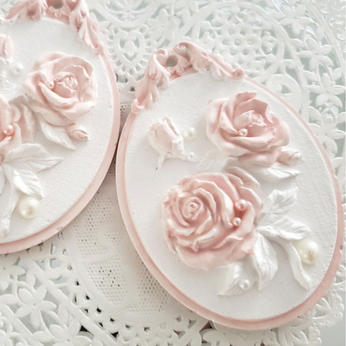 華やかピンクローズのアロマストーンミニ壁掛け＊ ディフューザー