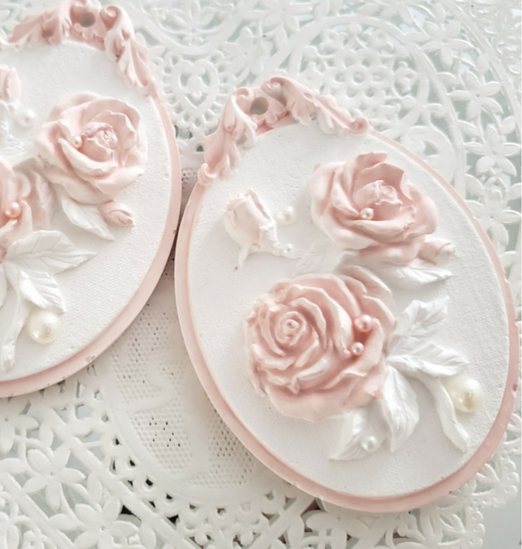 華やかピンクローズのアロマストーンミニ壁掛け＊ ディフューザー