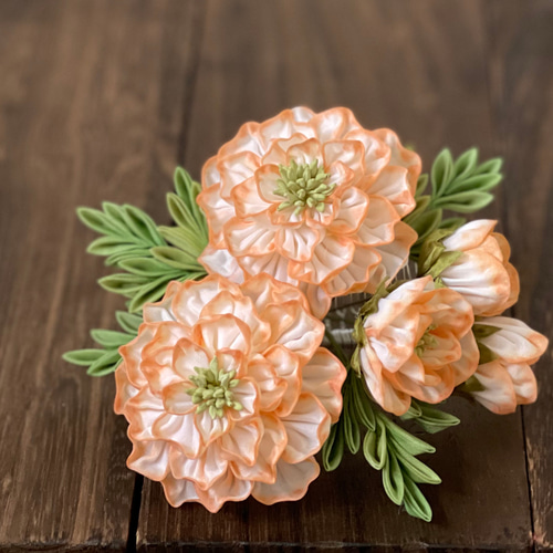 つまみ細工飾り つまみ細工講座 髪飾り（パッチン留め仕様）｜【つまみ細工