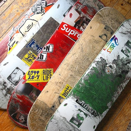 スケボー廃デッキ】ステンレス名刺入れ カラフルな色が素敵【即日発送