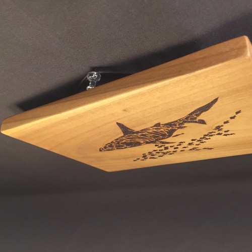 焼き絵　木製 シャーク・シャーク（焼き板絵） 絵画 しまこう 通販 3522415｜Creema