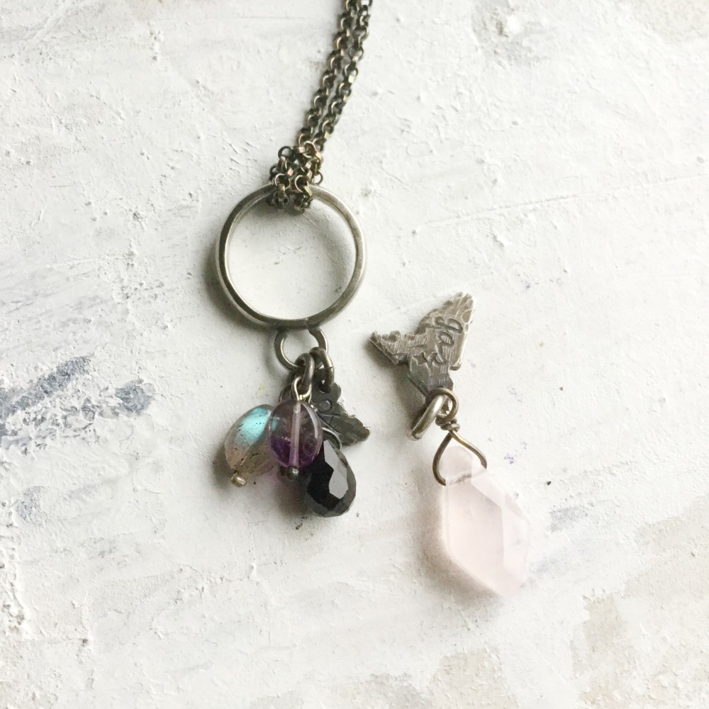 グラフィティジェムズ　ピンキーリング&ネックレス　Creema限定