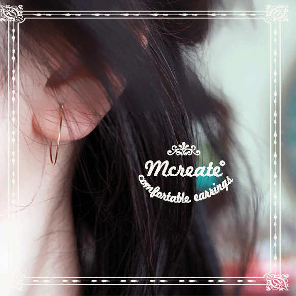 14KGF〉福耳さん用フープ風イヤリング イヤーカフ 福耳さんの