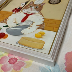 【原画】「パパはパティシエ」／ぽっちゃり猫 3枚目の画像
