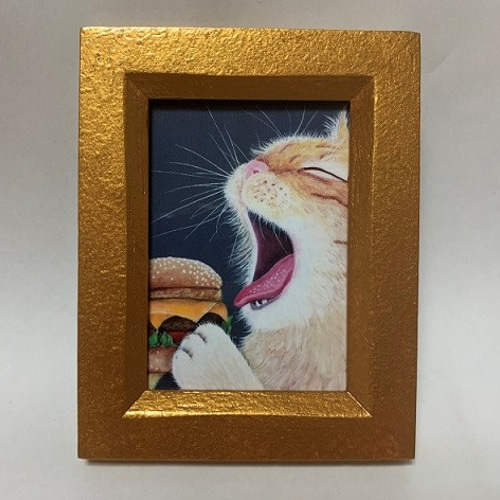 ＊猫のパン屋さん＊    イラスト(お店型額縁+屋根に猫) 猫のパン屋さん＊ イラスト(お店型額縁+屋根に猫)
