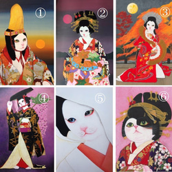 浮世絵（青桜芸者1～３）３枚組 浮世絵（青桜芸者1～3）3枚組