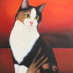 猫のアクリルガッシュ画2 絵画 001roadstar 通販 1050228