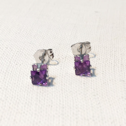紫水晶廣場耳環 第1張的照片