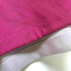 リネン ギャザーミニスカート 薄紫 4枚目の画像