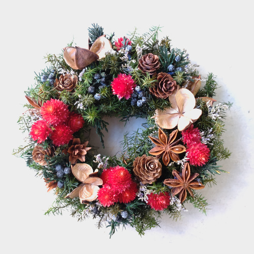 ⌘ クリスマスリース ⌘ 森のクリスマスリース 森のクリスマスリース リース Lovisa Kukka 通販 12800159｜Creema