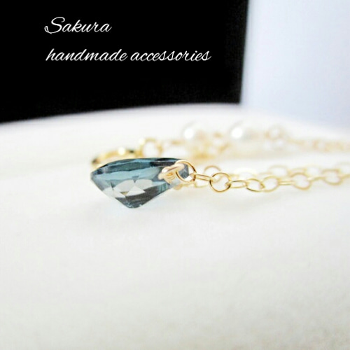 ☆14kgf☆ロンドンブルートパーズの一粒ネックレス☆ ネックレス ☆14kgf☆ロンドンブルートパーズの一粒ネックレス☆ ネックレス