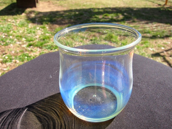 耐熱ガラスカップ2　ミルキーブルー 1枚目の画像