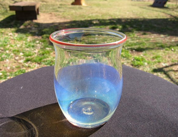 耐熱ガラスカップ3　ミルキーブルー　 1枚目の画像