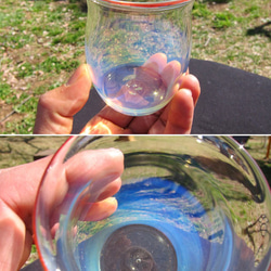 耐熱ガラスカップ3　ミルキーブルー　 2枚目の画像