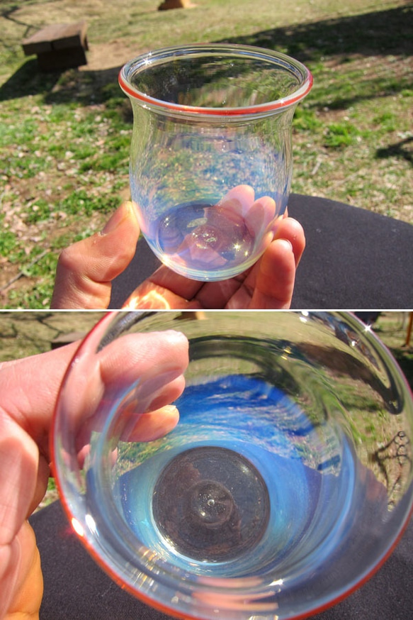 耐熱ガラスカップ3　ミルキーブルー　 2枚目の画像