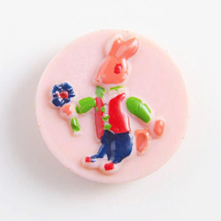 ヴィンテージボタン　ピンクウサギ ~ Made in Italy 1枚目の画像