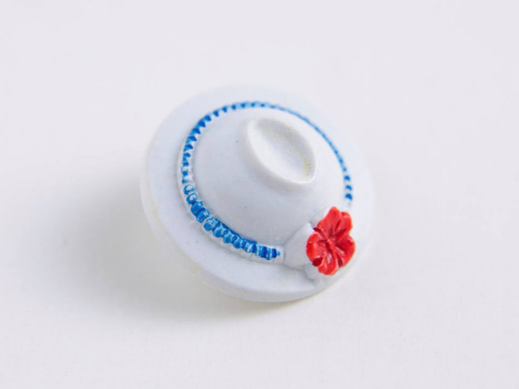 ヴィンテージボタン　White Hat ~ Made in Italy 1枚目の画像