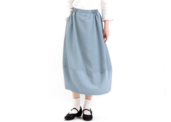 バルーンスカート(ブルー系✖︎白)#360 1枚目の画像