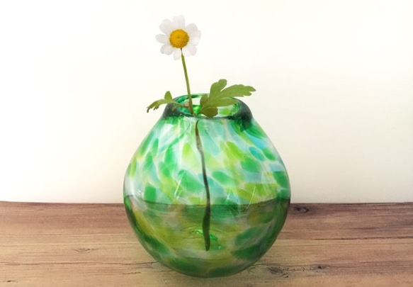 【再販】一輪挿し（青葉02） 1枚目の画像