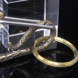 龍頭 蛇カラビナ 真鍮 キーホルダー キーフック スネーク ギフト 6枚目の画像