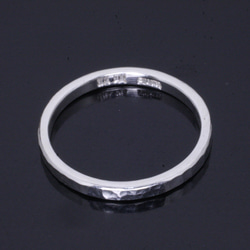指輪 レディース : 丸 鎚目 シルバー リング 2mm幅 1～27号 槌目 華奢 細身 シンプル ペアリング 7枚目の画像