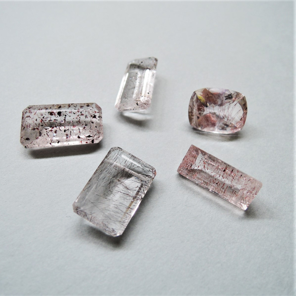 【選べる】大粒　エレスチャルクォーツ　ファニーシェイプジェム　約50cmサージカルステンレスfネックレス