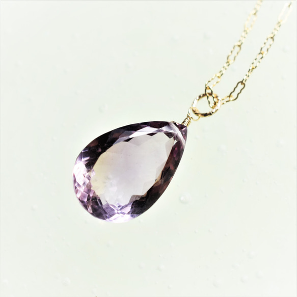[1件/ JA對形狀]玻利維亞未加熱大紫黃晶珠寶散裝14kgf項鍊50 第1張的照片