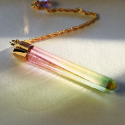 [剩餘 14 件]稀有 ♪ 口紅神秘水晶水晶擺 (綠色粉紅) 第7張的照片