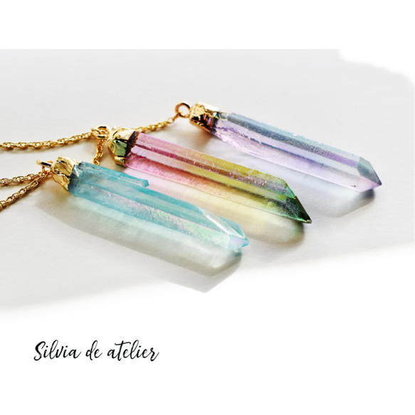 [剩餘 14 件]稀有 ♪ 口紅神秘水晶水晶擺 (綠色粉紅) 第5張的照片