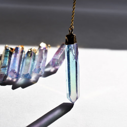 [庫存不足]稀有♪口紅神秘水晶水晶擺飾（藍粉紅色） 第2張的照片