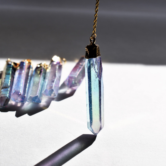 [庫存不足]稀有♪口紅神秘水晶水晶擺飾（藍粉紅色） 第2張的照片