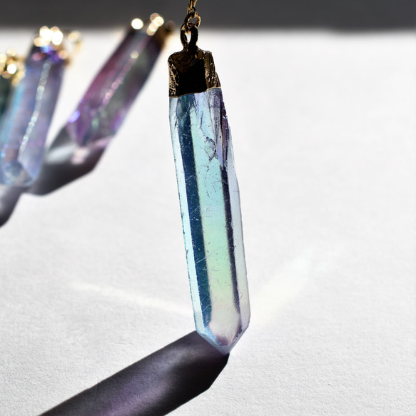 [庫存不足]稀有♪口紅神秘水晶水晶擺飾（藍粉紅色） 第8張的照片