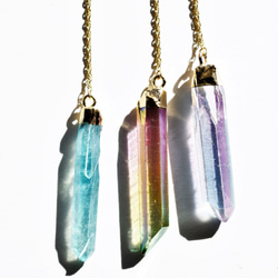 [庫存不足]稀有♪口紅神秘水晶水晶擺飾（藍粉紅色） 第5張的照片