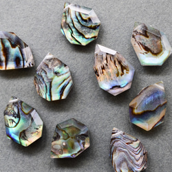 【數量有限/耳環可換】Pieces of the Sea 阿瓦隆貝殼水晶切割片14kgf耳環 第4張的照片