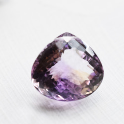 [One-of-a-kind Marron Gem JA] 玻利維亞未加熱大寶石品質紫黃晶寶石散裝不銹鋼項鍊 50cm 第1張的照片