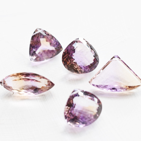 [One-of-a-kind Marron Gem JA] 玻利維亞未加熱大寶石品質紫黃晶寶石散裝不銹鋼項鍊 50cm 第8張的照片