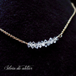 NY產　赫基蒙鑽石　水晶　14kgf　鍊子項鍊 第2張的照片