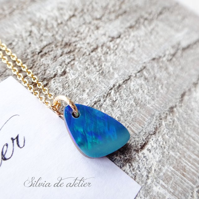 期間限定SALE・1点もの・D】オーストラリア産 ブルーファイアオパール