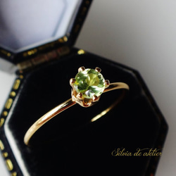 &lt;10/13 SELECT&gt;珠寶散裝橄欖石皇冠14KGF緊身戒指（戒指） 第3張的照片