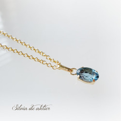 &lt;1分&gt;露絲珠寶18K架聖瑪麗亞海藍寶石14kgf項鍊 第3張的照片