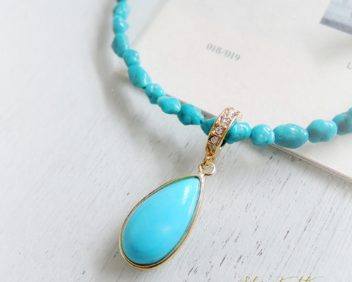 1点もの・C】スリーピングビューティーターコイズチャーム ショート