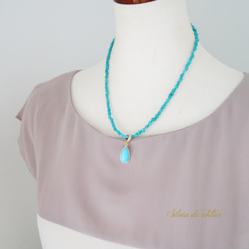 1点もの・C】スリーピングビューティーターコイズチャーム ショート