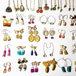 【1点のみ・ピアス変更不可】カフェモカ　ボツワナアゲート　ムーンストーンイヤリング 7枚目の画像