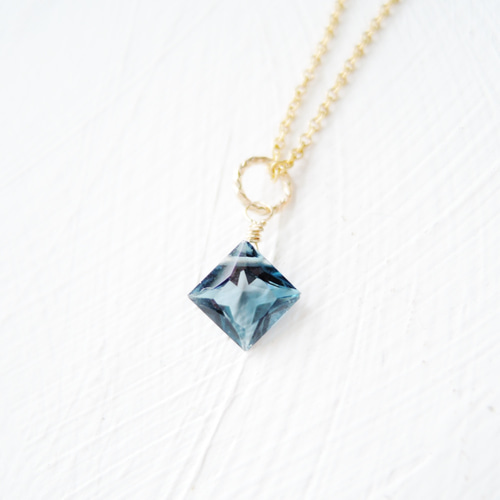 POWER ON THE MOON BLUE TOPAZ NECKLACE(2ZN2336)K18 ネックレス