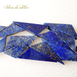 【小庫存】Kakera Lapis Lazuli Sankaku Necklace 約40cm14kgf項鍊 第2張的照片